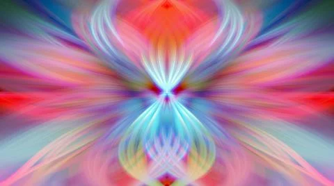 Multi Color Abstract Gradient Crossing Wavy Background. Digital Fractal Art Stock Illustration