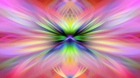 Multi Color Abstract Gradient Crossing Wavy Background. Digital Fractal Art Stock Illustration