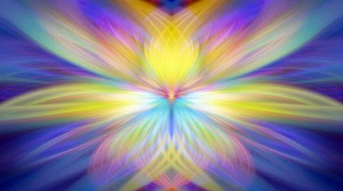 Multi Color Abstract Gradient Crossing Wavy Background. Digital Fractal Art Stock Illustration