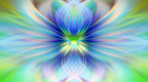 Multi Color Abstract Gradient Crossing Wavy Background. Digital Fractal Art Stock Illustration