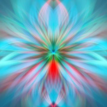 Multi Color Abstract Gradient Crossing Wavy Background. Digital Fractal Art Stock Illustration