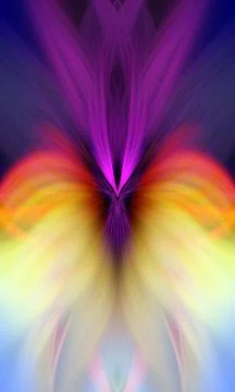 Multi Color Abstract Gradient Crossing Wavy Background. Digital Fractal Art Stock Illustration
