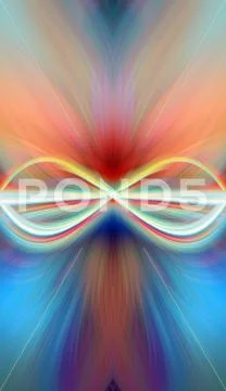 Multi Color Abstract Gradient Crossing Wavy Background. Digital