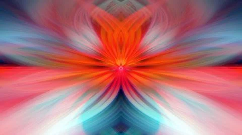 Multi Color Abstract Gradient Crossing Wavy Background. Digital Fractal Art Stock Illustration