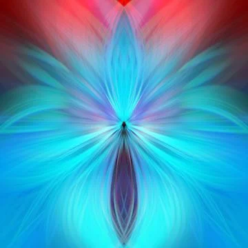 Multi Color Abstract Gradient Crossing Wavy Background. Digital Fractal Art Stock Illustration