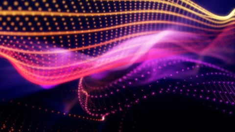 Multi-Color Abstract Waves Video stock 170537914