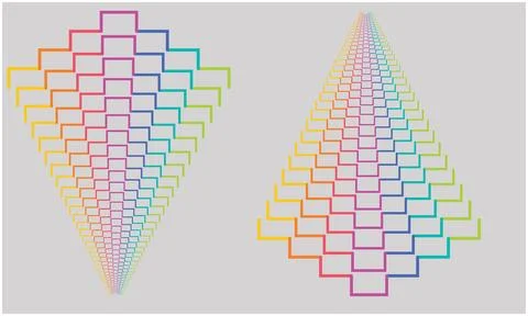 Multi color arrow up and down direction on light background Stock Illustration