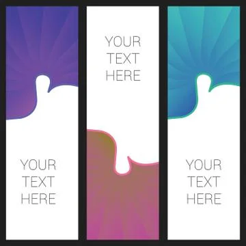 Multi color Banner Design Stock Illustration