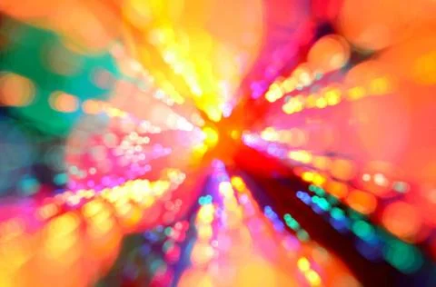 Multi-color blurred lights Multi-color blurred lights, zoom effect backdro... Stock Photos