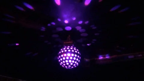 Multi Color Ceiling Disco Light Stock Footage 97968220