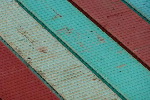 Multi color containers Stock-Fotos
