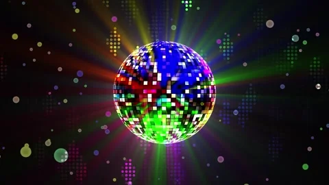 Multi Color Disco Ball Stock Footage 322033528