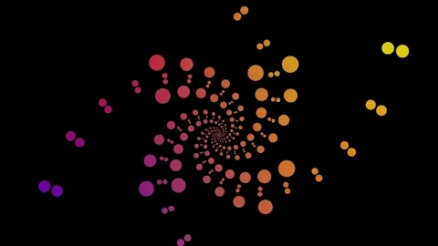 Multi-Color Dot Spiral Vortex Abstract VJ Background Stock-Footage 336926130