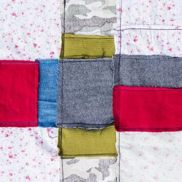 Multi color fabric texture Stock Photos