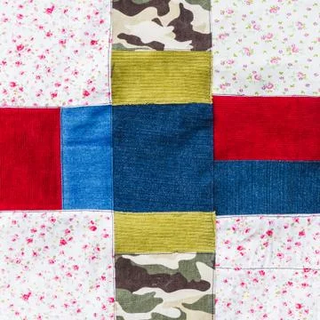 Multi color fabric texture Stock Photos