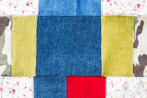 Multi color fabric texture Stock Photos