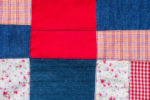 Multi color fabric texture Stock Photos
