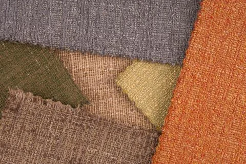 Multi color fabric texture samples Stock-Fotos