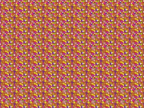 Multi color flower seamless pattern Stock Illustration