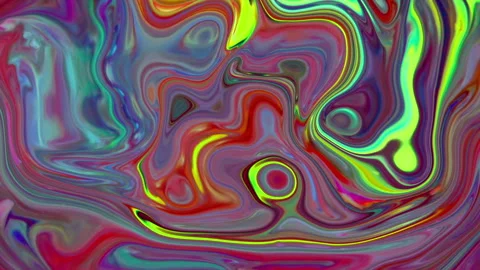 Multi Color Fluid Ink Swirls Stock Footage 344823022