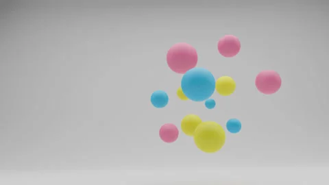 Multi color flying ball animation Stock Footage 191929048
