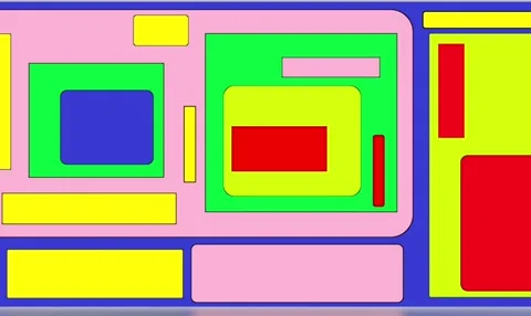 Multi color geometric pattern background. Geometric patterns background. Seamles Stock Footage 289386420