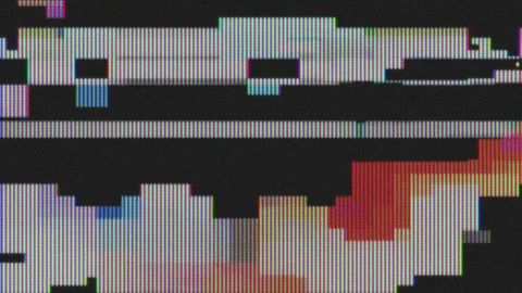 Multi Color Glitch TV Stock Footage 251930238
