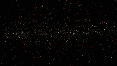 Multi color glitter particles motion graphics with night background Stock Footage 219018080