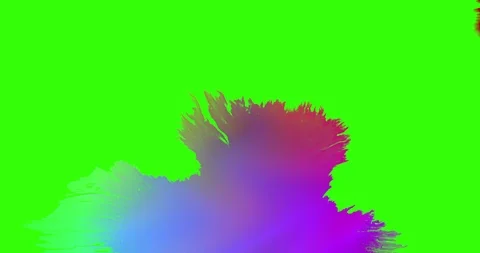 Multi color gradient abstract splash ink paint brush horizontal stroke colored Stock Footage 87810503