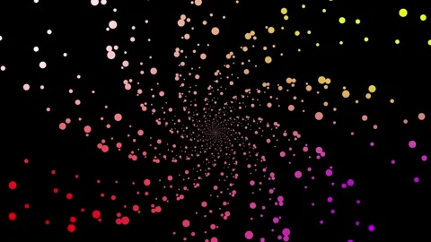 Multi-Color Gradient Particle Spiral Tunnel VJ Loop Видео 336926091