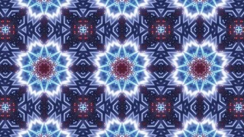 Multi color kaleidoscope flower pattern 스톡 일러스트