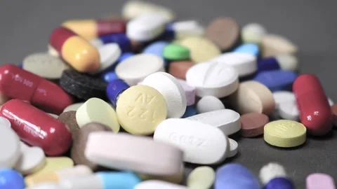Multi color Medicine Stock Footage 134291140