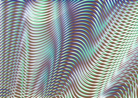 Multi color mesh linear background with moire effect optical illusion. Stock Illustration