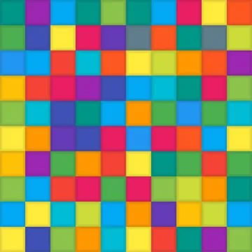 Multi Color Mosaic Tile Square. Background. Stock Illustration
