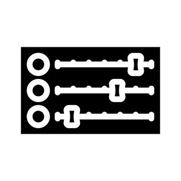 Multi color option glyph icon vector illustration Illustrazione stock