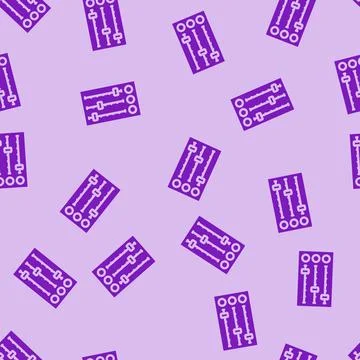 Multi color option glyph vector seamless pattern Stock Illustration