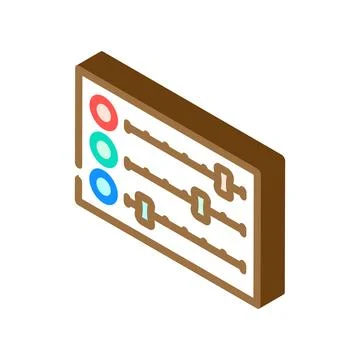 Multi color option isometric icon vector illustration Stock Illustration