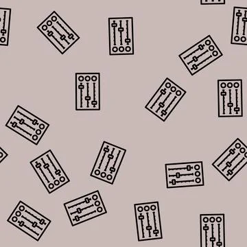 Multi color option line vector seamless pattern Illustrazione stock