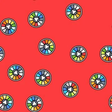 Multi color option vector seamless pattern Stock Illustration