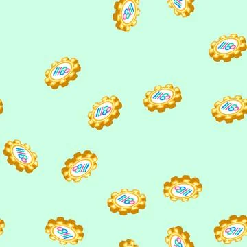Multi color options isometric icon seamless pattern Illustrazione stock