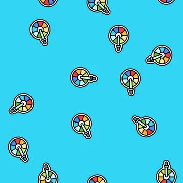 Multi color options vector seamless pattern Illustrazione stock