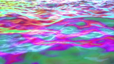 Multi Color Organic Animated Wave Vidéo 154941891