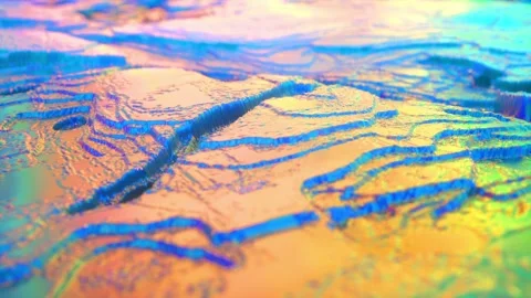 Multi Color Organic Animated Wave Видео 154942579