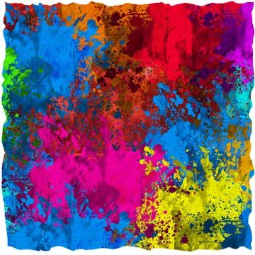 Multi-Color Paint Splatter Border/Background Stock Illustration