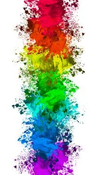 Multi-Color Paint Splatter Border/Background Stock Illustration