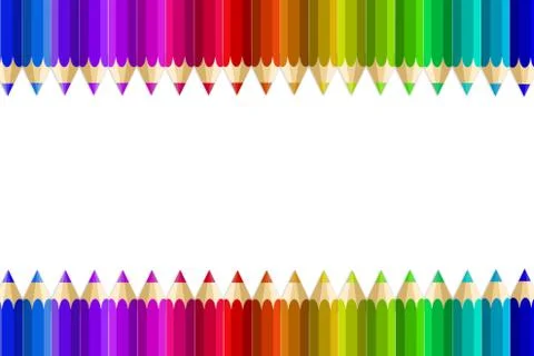 Multi Color pencils Stock Illustration