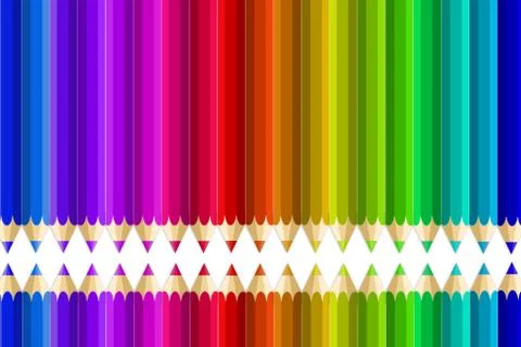Multi Color pencils Stock Illustration
