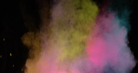 Multi Color Of Powder Explosion Stock Footage 206041208