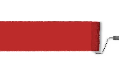 Multi color roller painter as template - 3d rendering Stock Footage 113542497