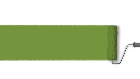 Multi color roller painter as template - 3d rendering Stock Footage 113542499